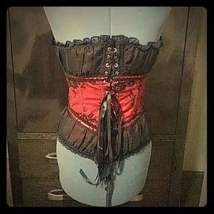 Red /black lace corset